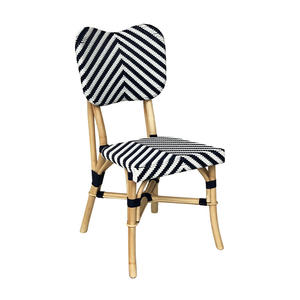 Chaise de salle à manger Bistro lien en rotin synthétique naturel laine faite à la main forme de salle à manger texturée rectangulaire spec acajou délicat - Product Image 1