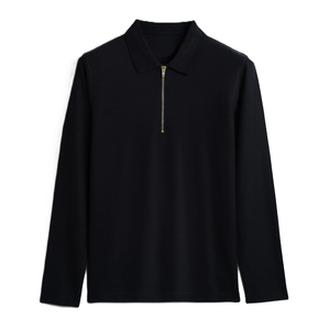 <b>Top</b> Fashion Slim Fit <b>Golf</b> for Polo Shirt High Quality Summer Knitted Style with Zipper and Full <b>Sleeve</b> Men's Formal Polo Shirt - Product Image 6