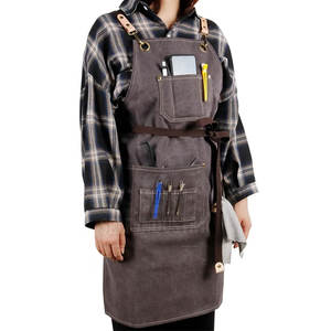 Delantales de peluquero sin mangas de algodón Ropa de trabajo cómoda ligera duradera a la venta - Product Image 3