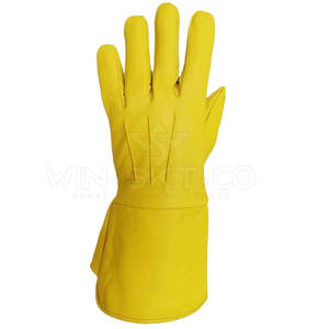 Gants de tambour en cuir jaune sur mesure, résistants, pour l'hiver, décontractés, respirants, longs, pour adultes - Product Image 6