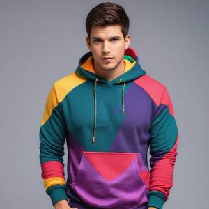 Venta al por mayor de alta calidad ecológica Unisex Sudadera con capucha Lisa personalizable su marca patrón de impresión de gran tamaño proveedores a granel - Product Image 6