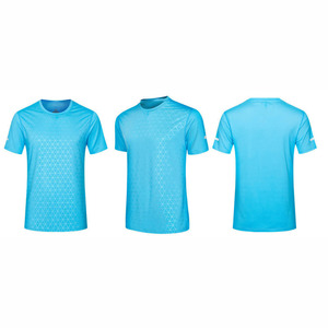 Camiseta de cuello redondo personalizable para hombre, camiseta lisa encerada de poliéster/algodón 100%, camiseta en blanco del fabricante - Product Image 1