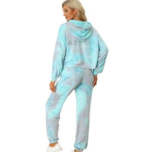Mujer Tie Dye Sweatsuit Made Sublimación Impreso Precio al por mayor Nuevo diseño Chándales de mujer - Product Image 2