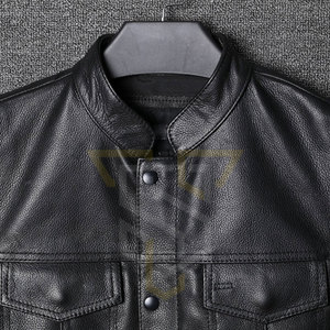 Chaleco de motorista de cuero de invierno para hombre más vendido, transpirable, diseño único, tela de poliéster, estampado de logotipo personalizado, MOQ bajo, 20 piezas - Product Image 4