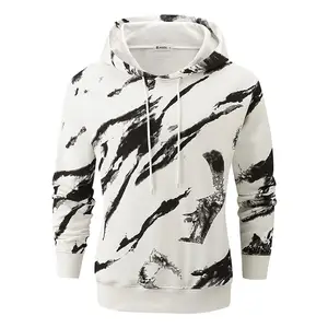 Sweatshirts à capuche en polaire Full Dye avec impression par sublimation 3D et logo personnalisé 100% polyester pour hommes