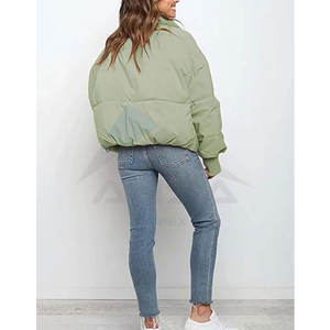 Chaqueta de Moda Urbana para Mujer, Chaqueta Corta Acolchada, Abrigo de Invierno Cálido y Acolchado para Mujer - Product Image 4