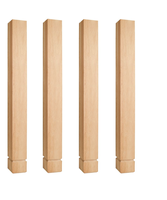 Pieds de table carrés modernes en bois massif robuste pour hôpitaux, hôtels, extérieur, chambre, atelier, salon, salle à manger