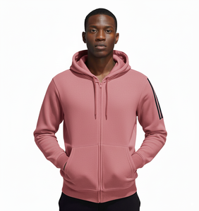 2025 Wholesale Custom <b>Grey</b> Zip up Hoodie for Men Streetwear Fashion Sports Casual <b>Sweatshirts</b> 100% Cotton Front Logo Position - Product Image 3