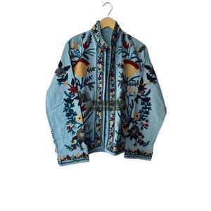 Venta al por mayor bordado a mano chaqueta abrigo Chaqueta corta Uzbek Suzani tela de algodón Unisex fiesta desgaste chaqueta abrigo de mujer - Product Image 1