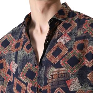 Camisa de plumas de coral verde azulado de moda Cuello regular Costura fina Diseño vibrante para un estilo sin esfuerzo y comodidad diaria - Product Image 6