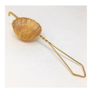 Passoire à thé en laiton artisanal avec long manche en maille fine Passoire à thé vintage à feuilles mobiles tissée à la main - Product Image 6