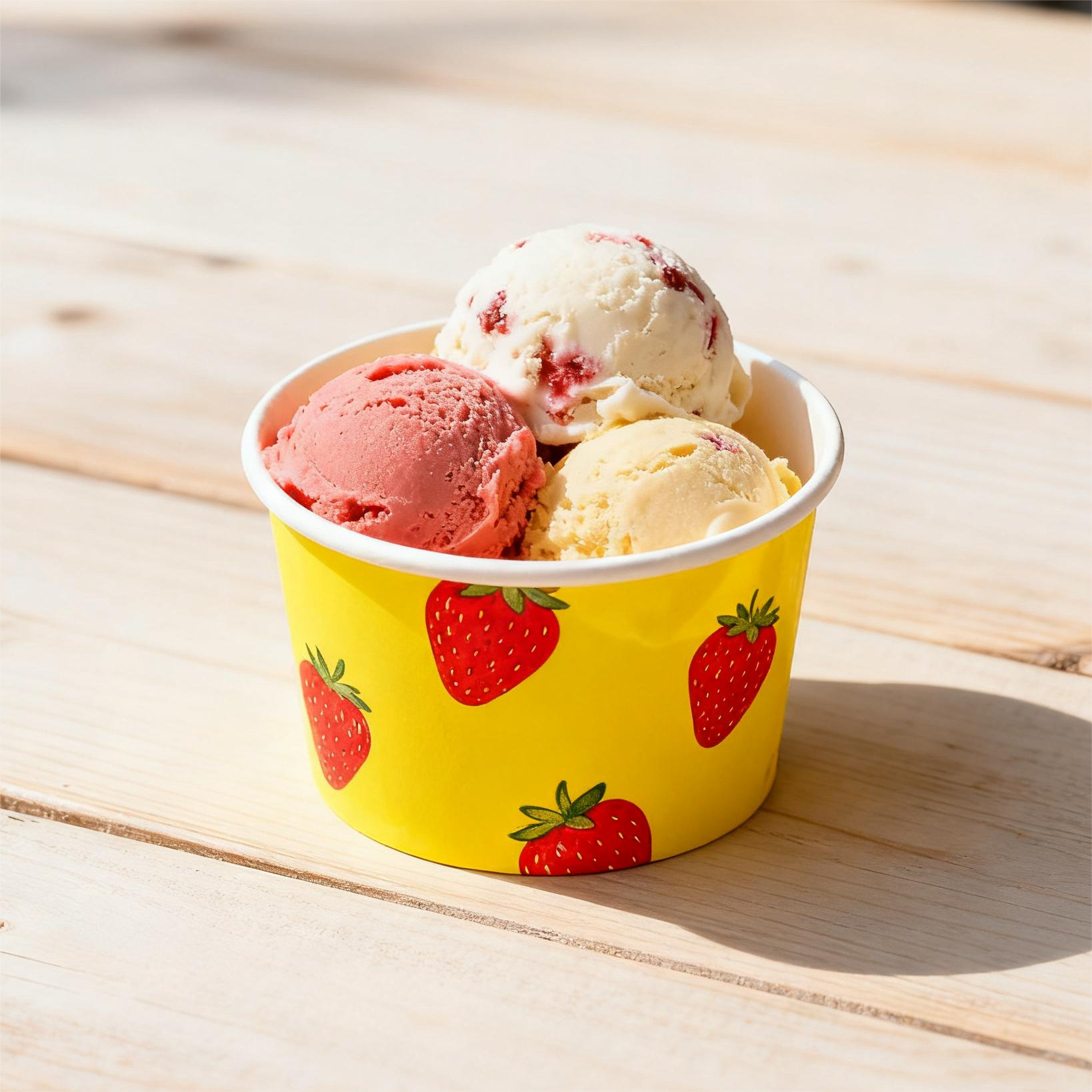 Gobelets à glace avec couvercles