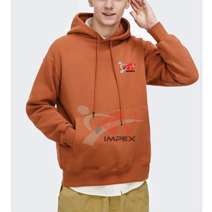 เสื้อฮู้ดดี้พิมพ์ลายโลโก้คุณภาพสูงสำหรับผู้ชาย ผ้าโพลีเอสเตอร์/คอตตอนผสม 220 กรัม ทรงปกติ ป้องกันขนร่วง เหมาะสำหรับฤดูหนาว - Product Image 3