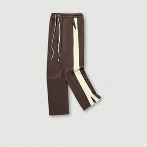 Pantalones de chándal acampanados informales personalizados de alta calidad para hombre, pantalones de chándal acampanados con cintura elástica de retales para hombre - Product Image 6