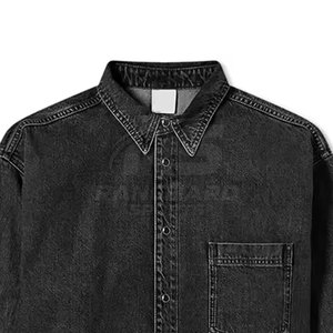 <b>Men</b> Casual <b>Jeans</b> <b>Shirt</b> Long Sleeve Slim Fit Everyday Top <b>Men</b> Button Up <b>Jeans</b> <b>Shirt</b> Fashionable Streetwear <b>Shirt</b> - Product Image 5