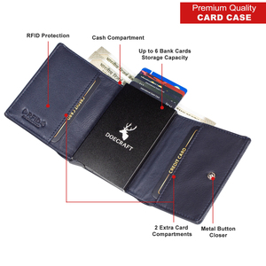 Portefeuille en cuir véritable pour homme, fin, à double pliage, blocage RFID, porte-cartes élégant, usage quotidien, portefeuille d'affaires avec plusieurs emplacements - Product Image 2