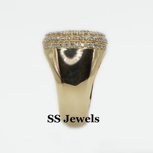 แหวนพิ้งกี้สำหรับผู้ชายประดับเพชร VVS Moissanite Baguette 925สเตอร์ลิงเงินฮิปฮอปเย็นสำหรับเป็นของขวัญครบรอบ - Product Image 5