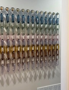 Eslabón grande de resina, collar de mezcla de colores de estilo Vintage, Punk, ahuecado, grande, grueso, redondo, largo, cadena de eslabones de resina acrílica, arte de pared - Product Image 6