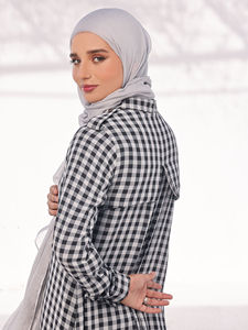 Abaya de Manga Larga con Diseño a Cuadros, Diseña Tu Propio Estilo, Vestido Largo con Vuelo, Oración Musulmana, Medio Oriente, Dubái - Product Image 2