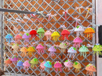 Vente en gros de lanterne à tête de dragon faite à la main pour festival, décoration suspendue, fournisseur de fil enroulé en velours du Vietnam