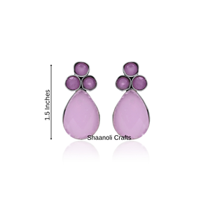 Pendientes de piedras preciosas de tuerca multipatrón, hermosos pendientes, joyería para mujeres y niñas, pendientes oxidados de plata para fiesta de boda - Product Image 3