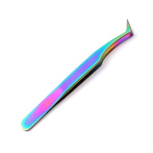 Cils en fibre de papier argenté avec revêtement de fleurs de Noël, pointe en acier inoxydable durable, meilleur prix, tweeters pour cils roses - Product Image 6