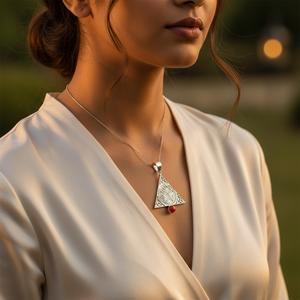 Collar con Colgante de Nudo Celta de Plata 925 para Mujer, con Cornalina, Bañado en Rodio, Oro Rosa con Ópalo, Dijes de Platino - Product Image 2