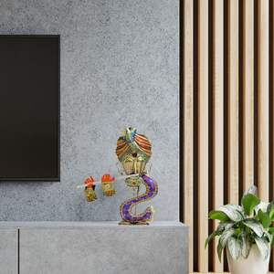 Portavelas de Té Krishan Ji Hecho a Mano, Ecológico, Ideal para la Sala de Pooja, Decoración Espiritual y Hermosa Iluminación Festiva - Product Image 4