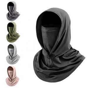 Máscara facial de protección solar de verano para mujer, pasamontañas transpirable de seda helada de cara completa de una pieza para conducir, toalla facial para ciclismo - Product Image 1