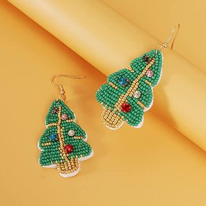 Boucles d'oreilles de conception de chapeau de Noël en laine les plus vendues - Product Image 5