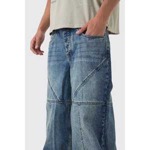 High Street Manufacturer Men's Baggy Jeans Casual Pants Fashion Loose Fit Denim Streetwear Loose Fit Light Wash Baggy Denim Pant - Product Image 2