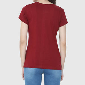 เสื้อยืดแขนสั้นคอกลมสำหรับผู้หญิง, เสื้อยืดผ้าฝ้าย100% ระบายอากาศได้ใหม่ - Product Image 4