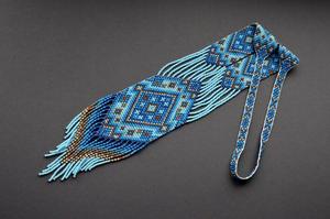 Collar Tradicional Hecho a Mano con Cuentas de Semillas Estilo Boho Americano con Pendientes, Joyería Ucraniana para Regalo - Product Image 2