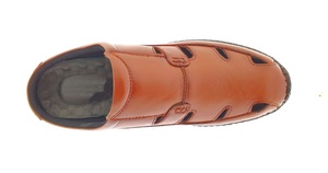 Men's Stitched Leather Slipper for Men <b>Boys</b> Comfortable High Quality Affordable 100% Leather Walking Style Dailywear Sandals - Product Image 3