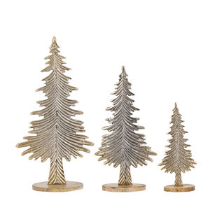 Estatuilla de árbol de Navidad de metal de lujo decoración festiva para el hogar y la Oficina - Product Image 5
