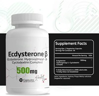 Complément Alimentaire Anabolisant Naturel OEM, Mélange Musculaire, Capsules d'Ecdystérone 500mg, Favorise la Force, l'Endurance et la Croissance Musculaire, 90 Capsules Végétales