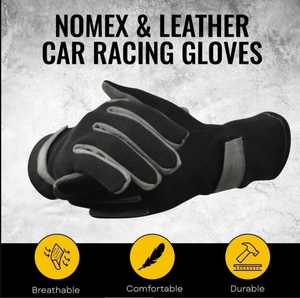 ถุงมือแข่งรถถุงมือ Nomex ทนความร้อนกันลื่นมีความยืดหยุ่นทะเลทรายน้ำหนักเบา - Product Image 2