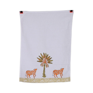 Serviettes de cuisine brodées en coton biologique Golf Pal Tree 50x75cm 220 GSM Chiffons durables anti-rétrécissement à séchage rapide de qualité hôtelière - Product Image 1