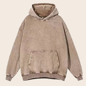 เสื้อฮู้ดซิปผู้ชายทรงโอเวอร์ไซส์ ผ้าฝ้ายเฟรนช์เทอร์รี่ สีพื้น สไตล์ลำลอง สตรีทแวร์ สำหรับฤดูใบไม้ร่วง - Product Image 6
