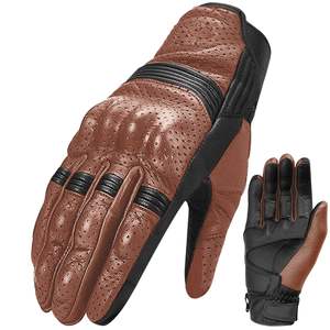 Guantes de moto Contribute Industry Viaje suave con material de cuero genuino - Product Image 6