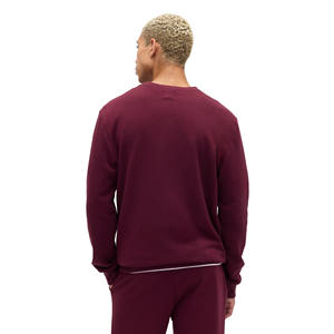 Wholesale Oversized Men's 100% Cotton SweatSuit Custom Logo <b>Crewneck</b> Tracksuit High Quality Matching Sets For Men - Product Image 3