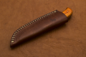 มีดสกินเนอร์เหล็กดามัสกัส8 "ทำด้วยมือพร้อมด้ามจับไม้ - Product Image 6