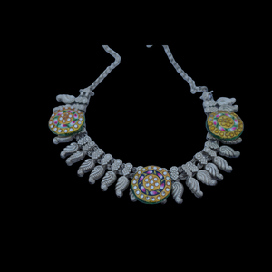 Collar de plata de buena calidad con apariencia de esmalte blanco, gargantilla de Material de latón, collar hecho a mano para mujeres y niñas - Product Image 4