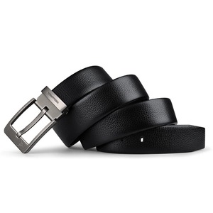 Cinturón de piel de vaca para hombre, hebilla de cobre, moda Vintage, informal, transpirable, cómodo - Product Image 2