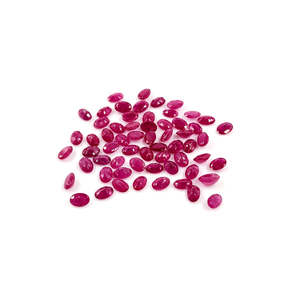 Rubis naturel du Mozambique, ovales calibrés, non traités, 3x5mm, 6x4mm, en forme de coussin, poli, traité thermiquement, rouge rose - Product Image 1