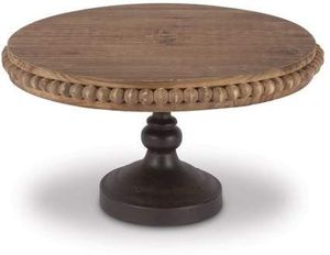 Soporte redondo grande para Tartas de madera maciza con base resistente para tartas de boda y postres decorativos - Product Image 5