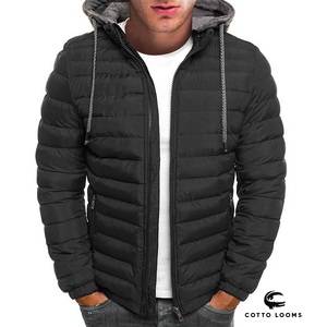 OEM personalizado de moda con capucha cálida chaqueta puffer moda recortada ligera para hombre Premium 2025 nueva demanda de ropa de invierno - Product Image 4