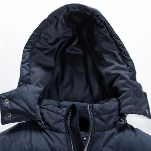 Veste d'hiver sans manches avec logo personnalisé pour hommes avec capuche moulante imperméable brillante gilet d'hiver de style décontracté pour hommes - Product Image 6