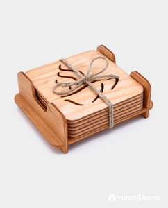 100% Natural <b>Wood</b> <b>Coasters</b> High Quality Wooden <b>Coaster</b> Mats & Pads Handmade in India for Hotel Restaurant Home Table Surface - Product Image 2