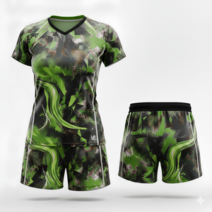 Ensemble de shorts en jersey de l'équipe de rugby et de volley-ball à impression numérique | Couleurs et logos personnalisés | Vêtements de sport unisexes respirants en polyester 100% - Product Image 4